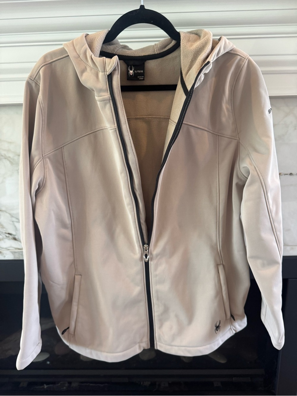 Spyder Women's Light Taupe Hooded Softshell Jacket